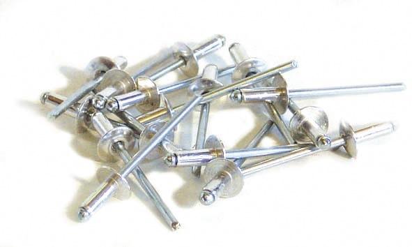 500 rivets aveugles alu/acier - tête plate Ø 4,8 x 6 mm_0