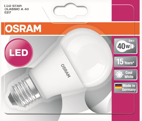 AMPOULE LED STAR CLASSIC A40 5/40 W E27 (VENDU PAR 1)