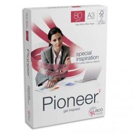 ANTALIS RAMETTE DE 500 FEUILLES A3 80G, PAPIER SANS CHLORE EXTRA BLANC PIONEER CIE 172 393236