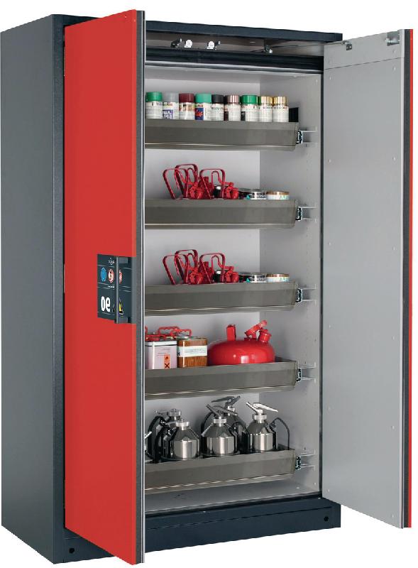 ARMOIRE SÉCURITÉ Q-CLASSIC-90 Q90.195.120 GRIS/ROUGE - MANUTAN COLLECTIVITÉS