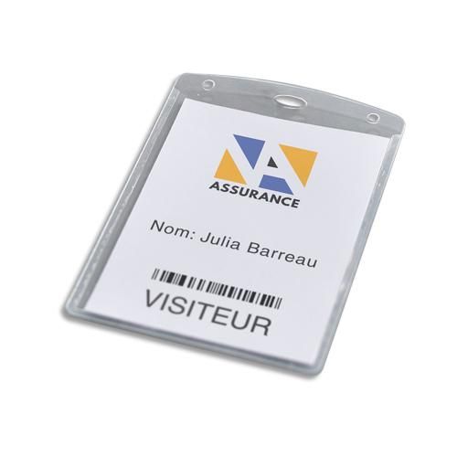 Avery boîte de 50 pochettes badges format a6 avec inserts