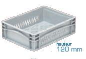 Bac en plastique ajouré - 367 x 268 x 108 mm - 10,2 litres - gris_0