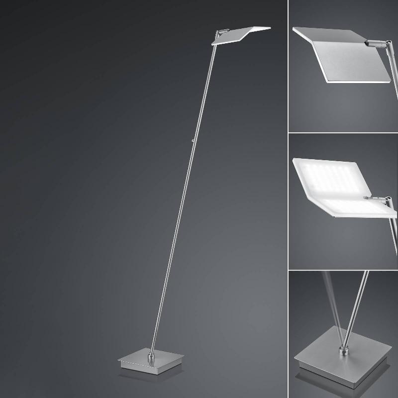 BANKAMP BOOK LAMPADAIRE LED NICKEL MAT