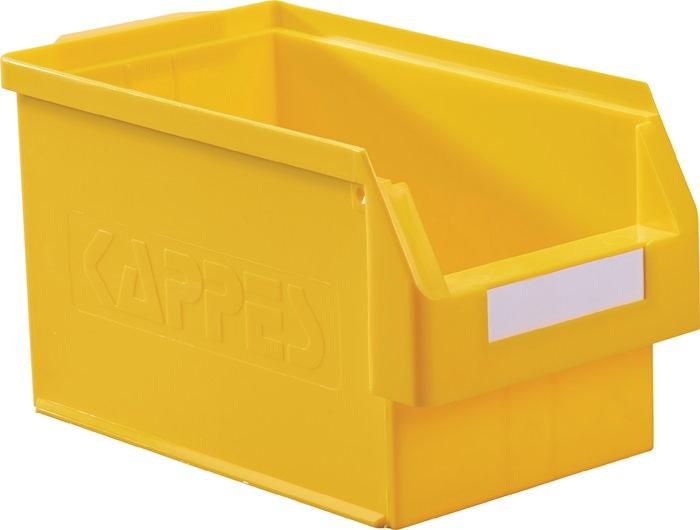 Boîte de rangement RASTERPLAN - ouverture frontale L350xl200xH200 mm - PE jaune - résistante et compatible alimentaire_0