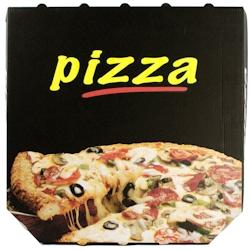 Boîte Pizza Black Box Treviso - Carton - 40 x 40 x 4 cm - par 100 - noir en carton 3760394091233_0