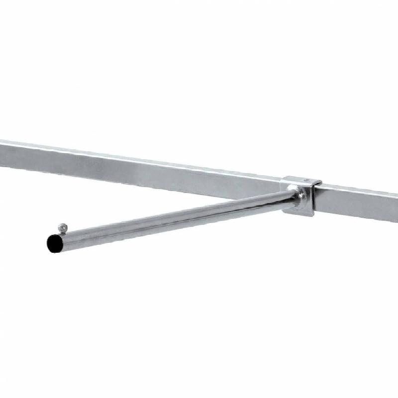 Bras droit L35cm pour barre de charge - tube 30x15mm - zingué - Acier_0