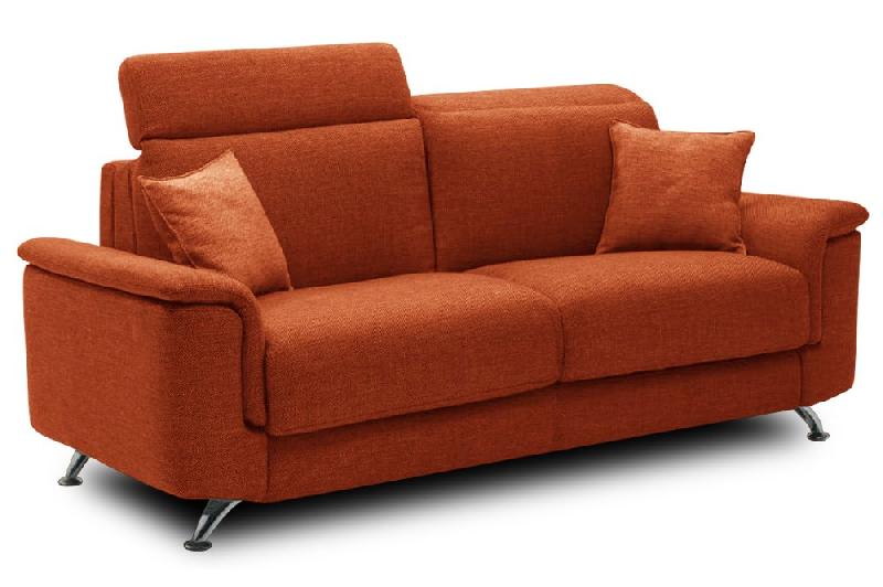 CANAPÉ 3-4 PLACES EMPIRE CONVERTIBLE OUVERTURE EXPRESS 160*195*14CM MICROFIBRE ORANGE_0