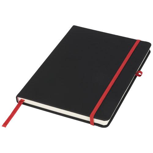 Carnet de notes M Noir - couverture en PU douce, 96 feuilles lignées crème, avec bande de fermeture et boucle stylo_0