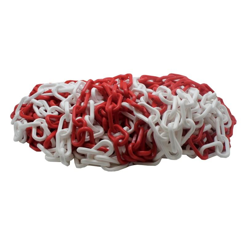 Chaine de signalisation en polypropylène - 25 / 10 / Rouge / Blanc_0