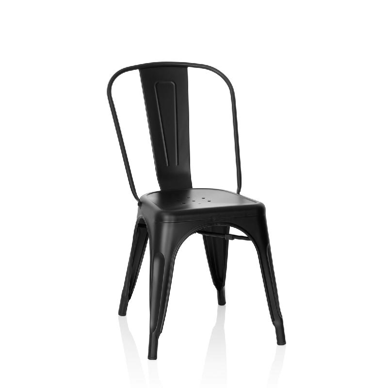 Chaise vantaggio brush noir mat HJH OFFICE - noir métal 645038_0