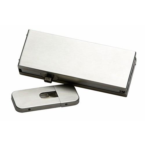CHARNIÈRE HYDRAULIQUE - ENCASTRÉE - PORTE EN VERRE - B TWIST - ARRÊT À 90° - INOX POLI SEVAX