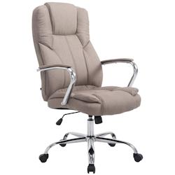 CLP Fauteuil de bureau XXL Xanthos en Tissu capacité de charge de 210 kg Taupe - gris textile 1916918124_0