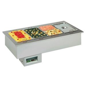 Cuve d'exposition empotrable chauffante bain marie avec cuves gn - mod. Armonia bm-allforfood_0