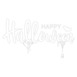 Deco-Vitres Vitrophanie grand texte Happy Halloween blanc - 68,8 x 135 cm - blanc HALL95L_0