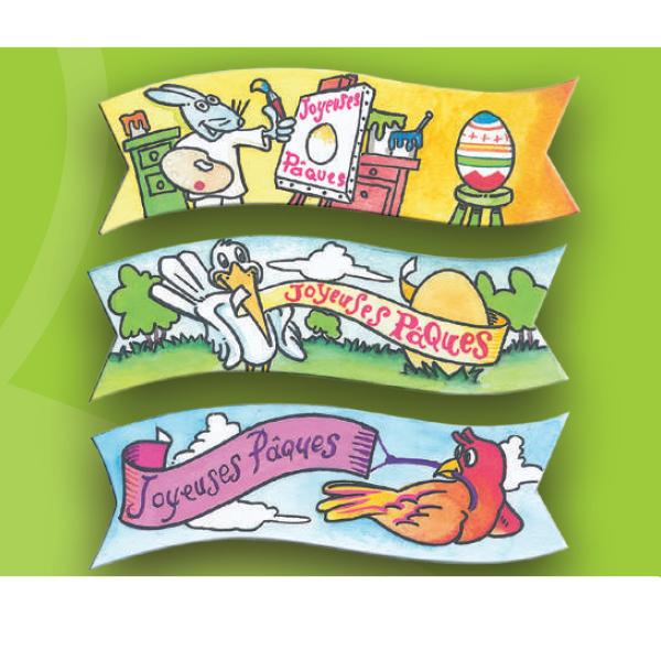 DÉCORATION GÂTEAUX SUPER BANDEROLE FÀTE DE PÀQUES
