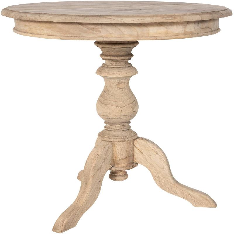 Décoshop26 - Table d'appoint ronde en bois de mindi massif 64 × 50 cm 10_0009137 - Bois massif 3000267031486_0