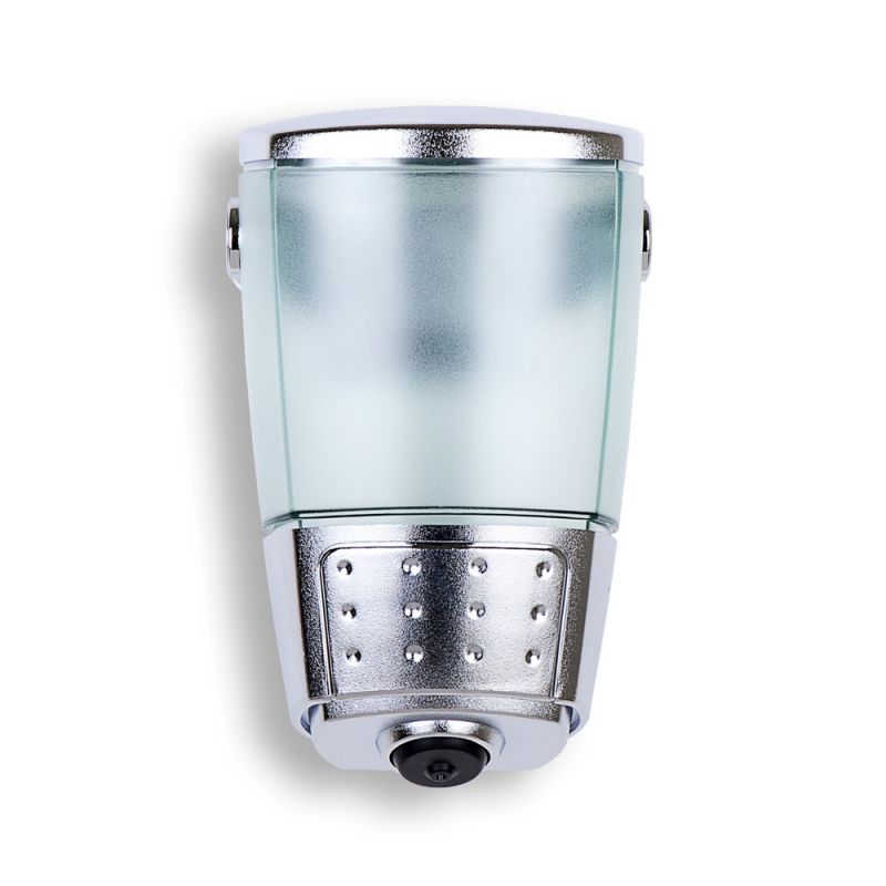 Distributeur de savon - homepluz  - transparent laiteux 500ml - chrome - hp-500cp_0