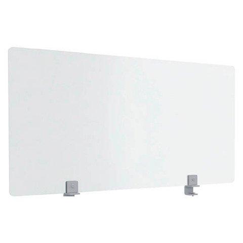ÉCRAN DE SÉPARATION B-ZEN EN VERRE TREMPÉ L 120 X H 60 CM - AVEC FIXATIONS POUR BUREAU INDIVIDUEL