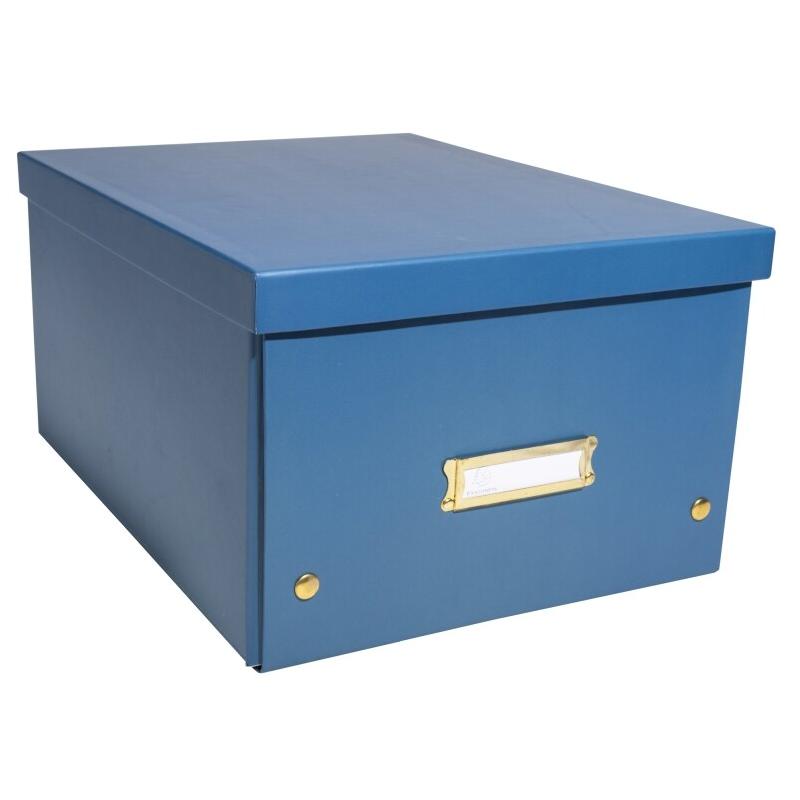 Exacompta - Ref. 62352E - Carton de 5 boîtes de rangement Néo Déco - livrées à plat - faciles à monter grâce aux boutons pression - format A4 -_0
