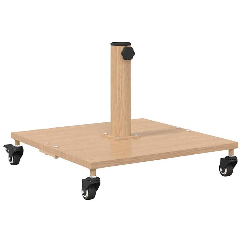 Helloshop26 - Base de parasol carrée design moderne extérieur 45 x 45 x 31 cm en acier bois clair 02_0058943 - Bois massif 3000240857539_0