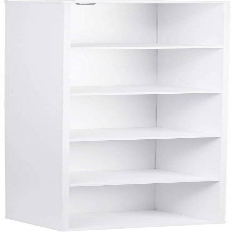 Helloshop26 - Bibliothèque casier à livres en MDF étagère de rangement étagère de bureau classeur avec 5 compartiments 32,2cm blanc 19_0000204 -_0