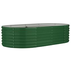 Helloshop26 - Jardinière bac lit surélevé plantes fleurs terrasse jardin de jardin acier enduit de poudre 152 x 80 x 36 cm vert 02_0039583 - 300021_0