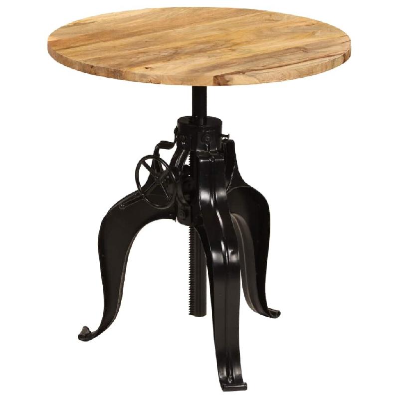 Helloshop26 - Table haute mange debout bar bistrot  bois de manguier massif 75 cm 0902071 - 3002198795055_0