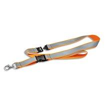 LACET TEXTILE RÉFLÉCHISSANT AVEC CLIP DE SÉCU ANTI-ÉTRANGLEMENT DIMENSIONS : 53 X 2 CM (L X L) - LOT DE 10