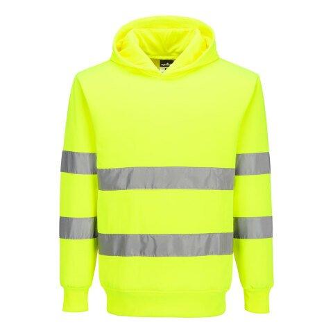 LOT DE 2 - PORTWEST ES304 ES1 ESSENTIAL SWEATSHIRT À CAPUCHE HAUTE VISIBILITÉ JAUNE - TAILLE XXL