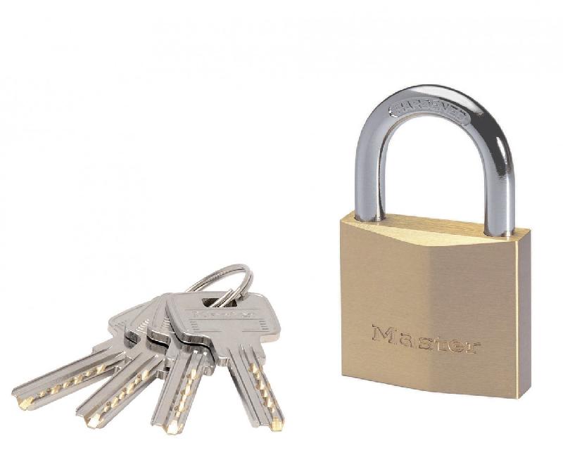 MASTER LOCK 2940eurd cadenas à clé extra fin en laiton, doré, 6,2 x 4 x 1,6 cm_0