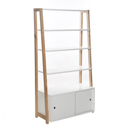 Bibliothèque New 160 Cm Blanc - Rangement Moderne Et Fonctionnel