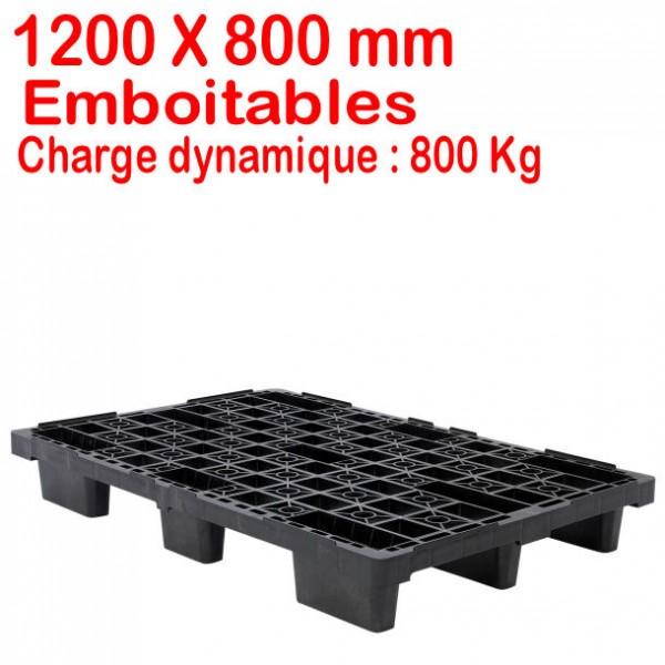 Palette en plastique - usage unique - emboîtable - non rackable - légère et pratique_0