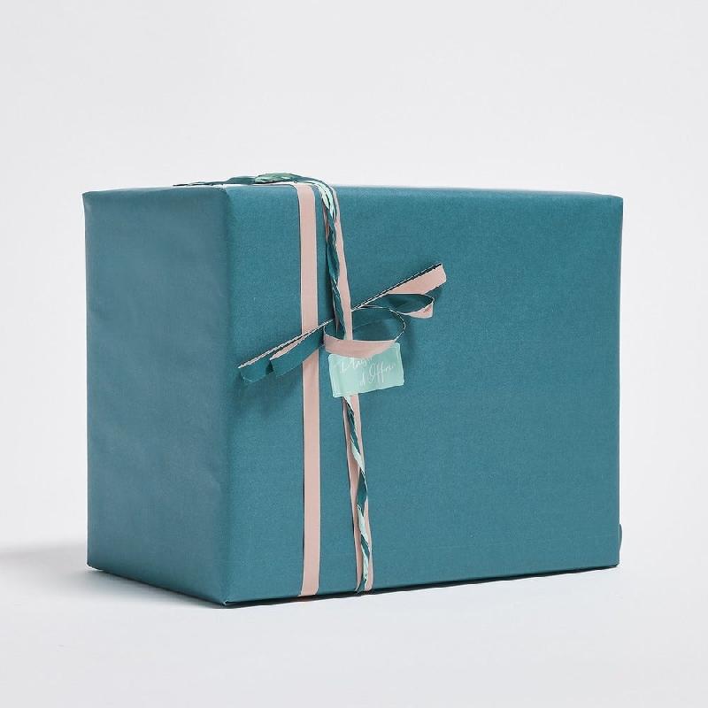Papier cadeau kraft lisse bleu canard 0,70 x 100 m_0
