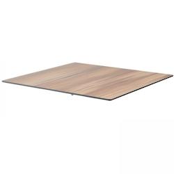 Oviala Business Plateau de table stratifié 70x70 cm chene foncé Opera - Oviala - marron métal 107229_0