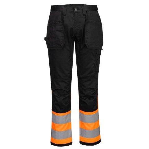 PORTWEST CD858 PANTALON HV WX2 ECO À POCHES HOLSTER CLASSE 1 ORANGE/NOIR - TAILLE 38 - STANDARD