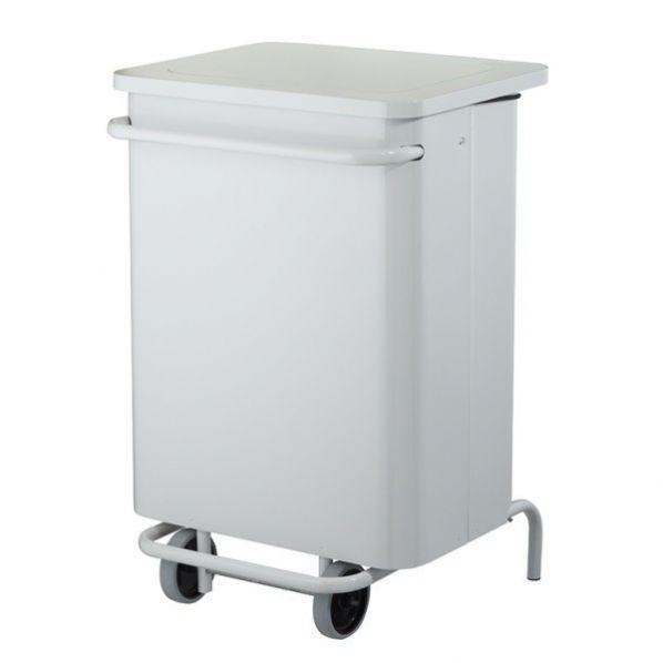 Poubelle mobile à pédale - COLLECROULE CARENE - 70 litres - Acier ou inox - Marque Rossignol_0