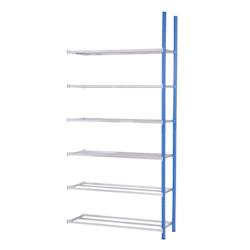 Rayonnage tubulaire AXEL 6 niveaux - Elément suivant 35 x 100 x 200cm PROVOST - bleu acier 340041152_0