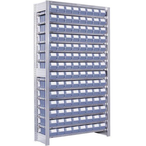 RAYONNAGES AVEC 112 BACS DE RANGEMENT RK - PROFONDEUR 324MM - BITO