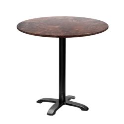 Restootab - Table ronde Ø80cm - modèle Bazila rouille roc - marron fonte 3760371512652_0