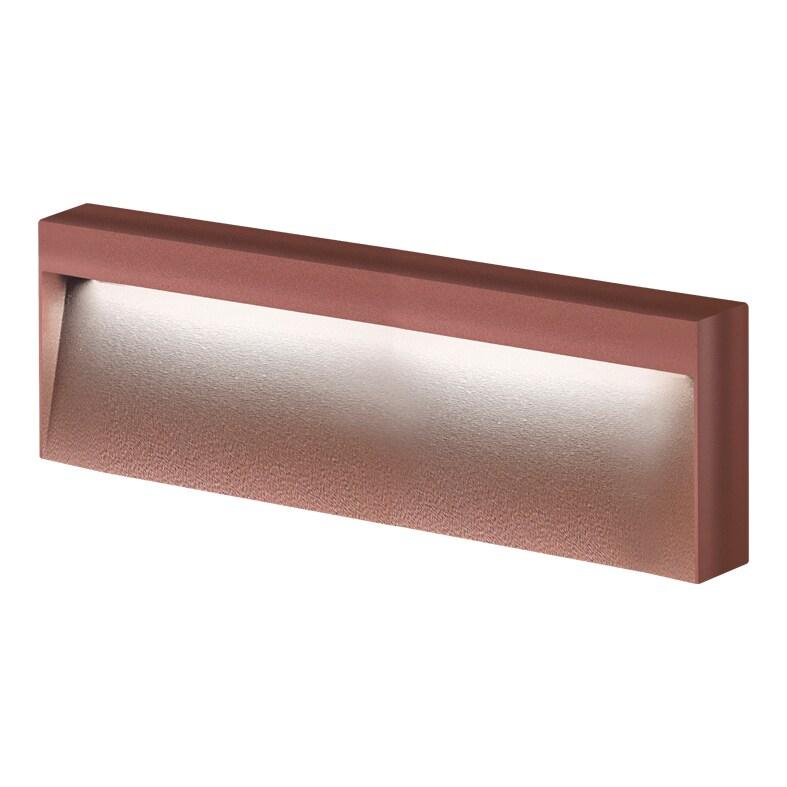 ROSSINI ILLUMINAZIONE Applique Led Kiki 8W 3000K Ip65 - Structure En Aluminium Corten Pour Extérieur, Lampe De Balise Murale Angle Lumineux 50° - Gr_0