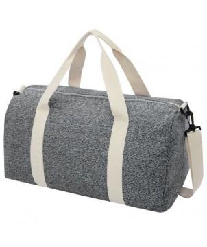 SAC DE VOYAGE PHEEBS EN POLYESTER ET COTON RECYCLÉ DE 450 G/M² 24L - NOIR CHINÉ - SAC DE VOYAGE PERSONNALISÉ