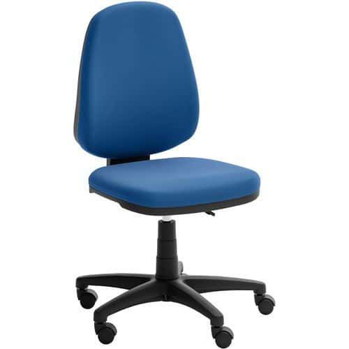 SIÈGE DE BUREAU BAS OPEN - REVÊTEMENT ÉCOCUIR - BLEU - QUADRIFOGLIO