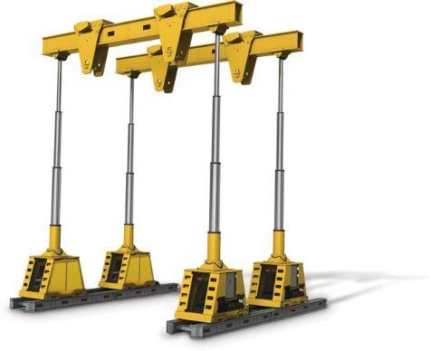 Portiques de manutention hydrauliques SL60 - 600 kN - Hauteur max 4704 mm - Poids 1050 kg par tour_0