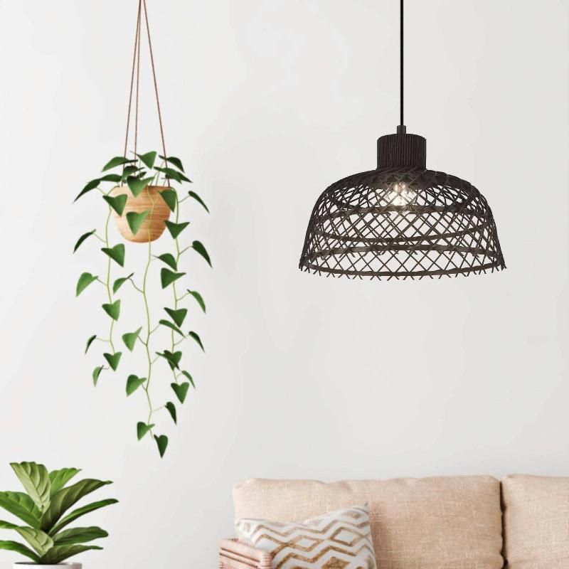 EGLO SUSPENSION AUSNBY EN BOIS, NOIRE