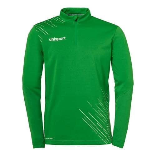 SWEAT 1/4 ZIPPÉ - UHLSPORT - SCORE 26 VERT/BLANC