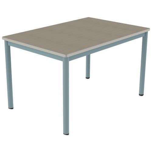 TABLE CARÉLIE MOB 120X80 T5 STR POLY. ÉRABLE G. BEIGE/LAGON - MOBIDECOR