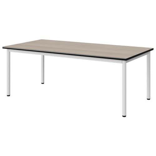 TABLE MALIBU 160X80 T3 4P STRA ACACIA/NOIR BLC 9016