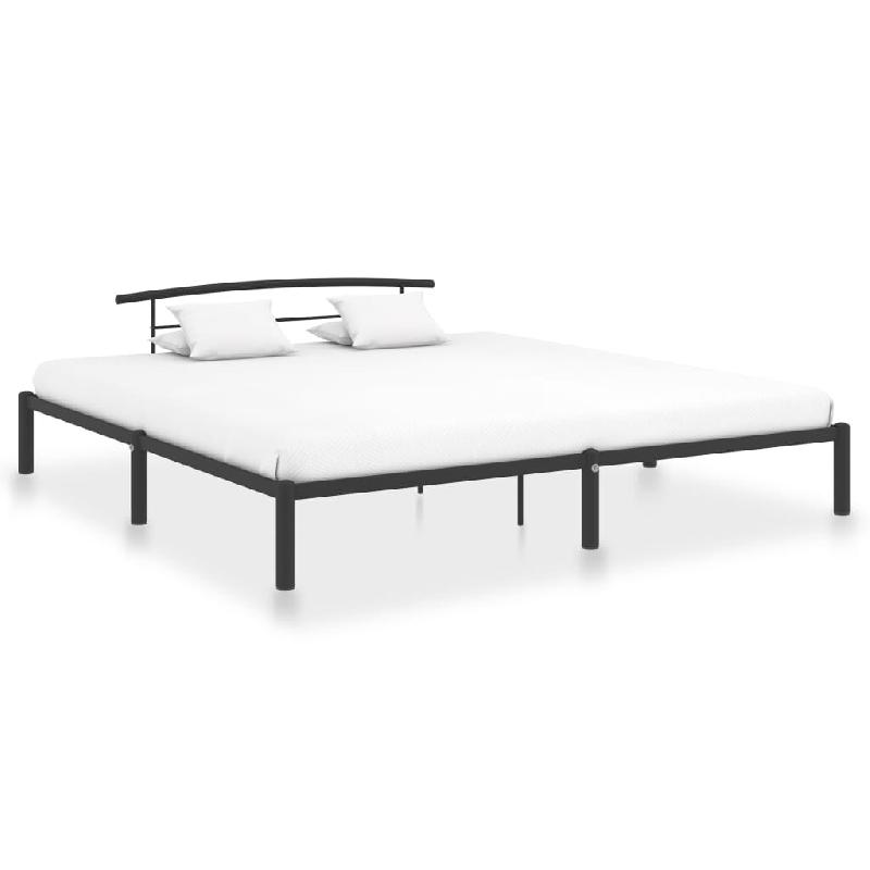 VidaXL Cadre de lit sans matelas noir métal 180x200 cm Modèle Servioris - 284661_0