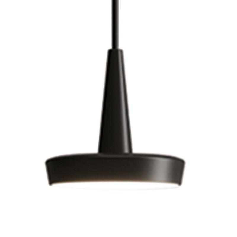 Zafferano Baby suspension LED en aluminium moulé sous pression noir, design moderne avec gradation TRIAC, CRI 90, lumière chaude 3000K, idéale pour_0
