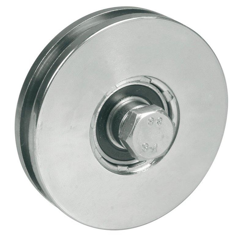 Roue à rainure ronde de 100 mm avec rainure de 8 mm pour le câble avec boulon et écrou_0